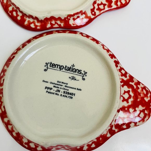 Temptations Old World Pit/Spoon Rest Dish 4.5x3.5” Set of 2 NEW - Picture 5 of 5